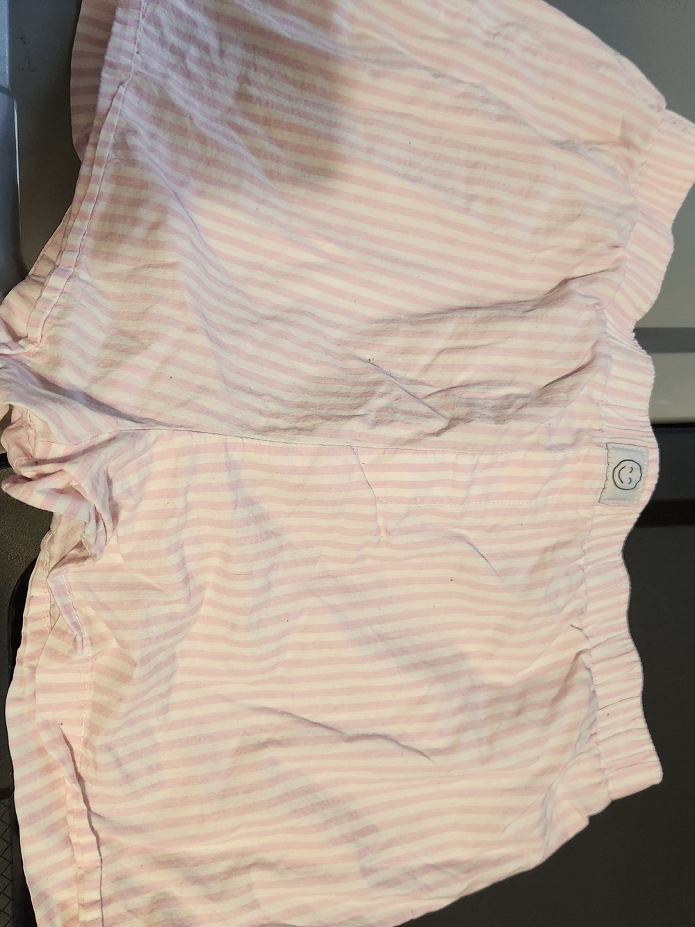 Bobbie Brooks Pink and White Striped Pajama Shorts